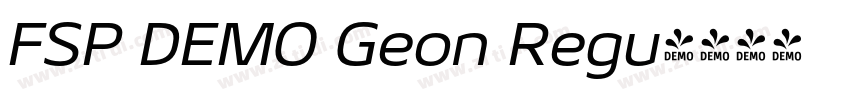 FSP DEMO Geon Regu字体转换 FSP DEMO Geon Regu字体转换